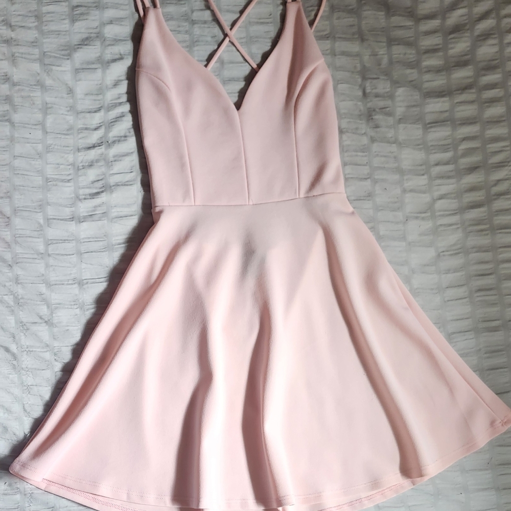 Pink Backless Dress